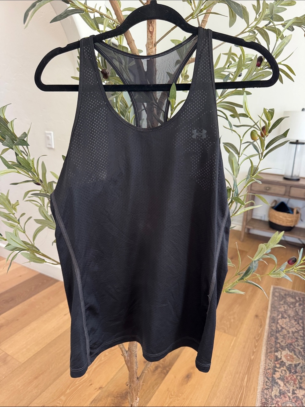 Under Armour Black Perforated Racerback Performance Tank